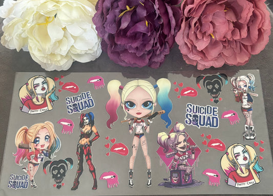 550ml Glass or plastic cup - Harley Suicide Squad