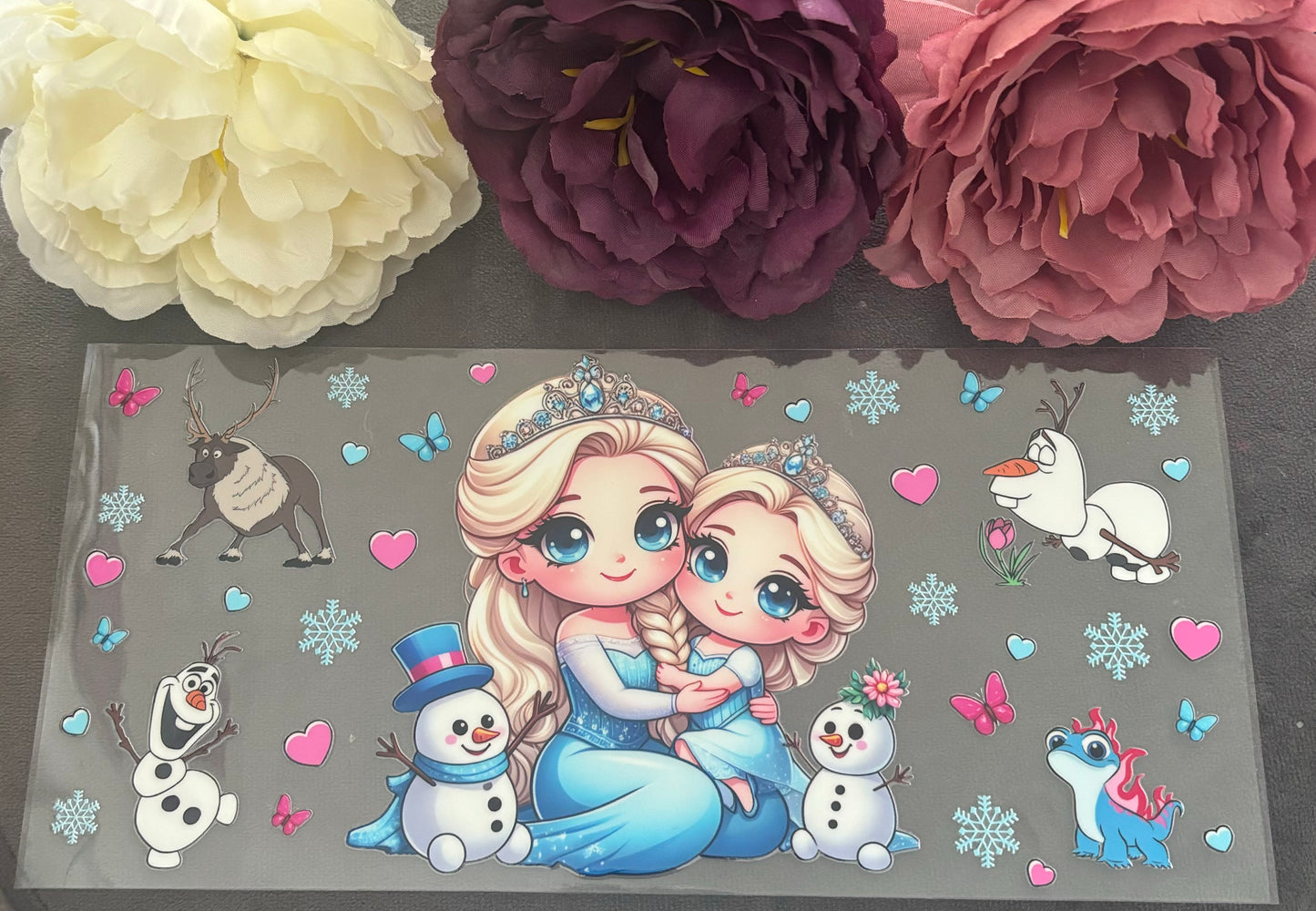 550ml Glass or plastic cup - D Princess Elsa