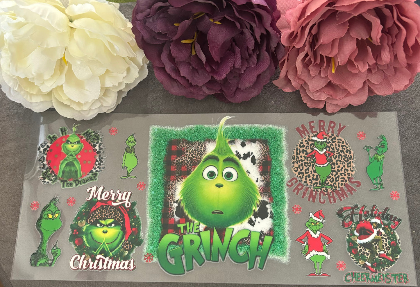 550ml Glass or plastic cup - The Grinch